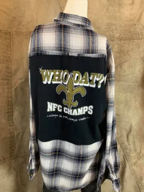 0061 Flannel Football Shirts-L