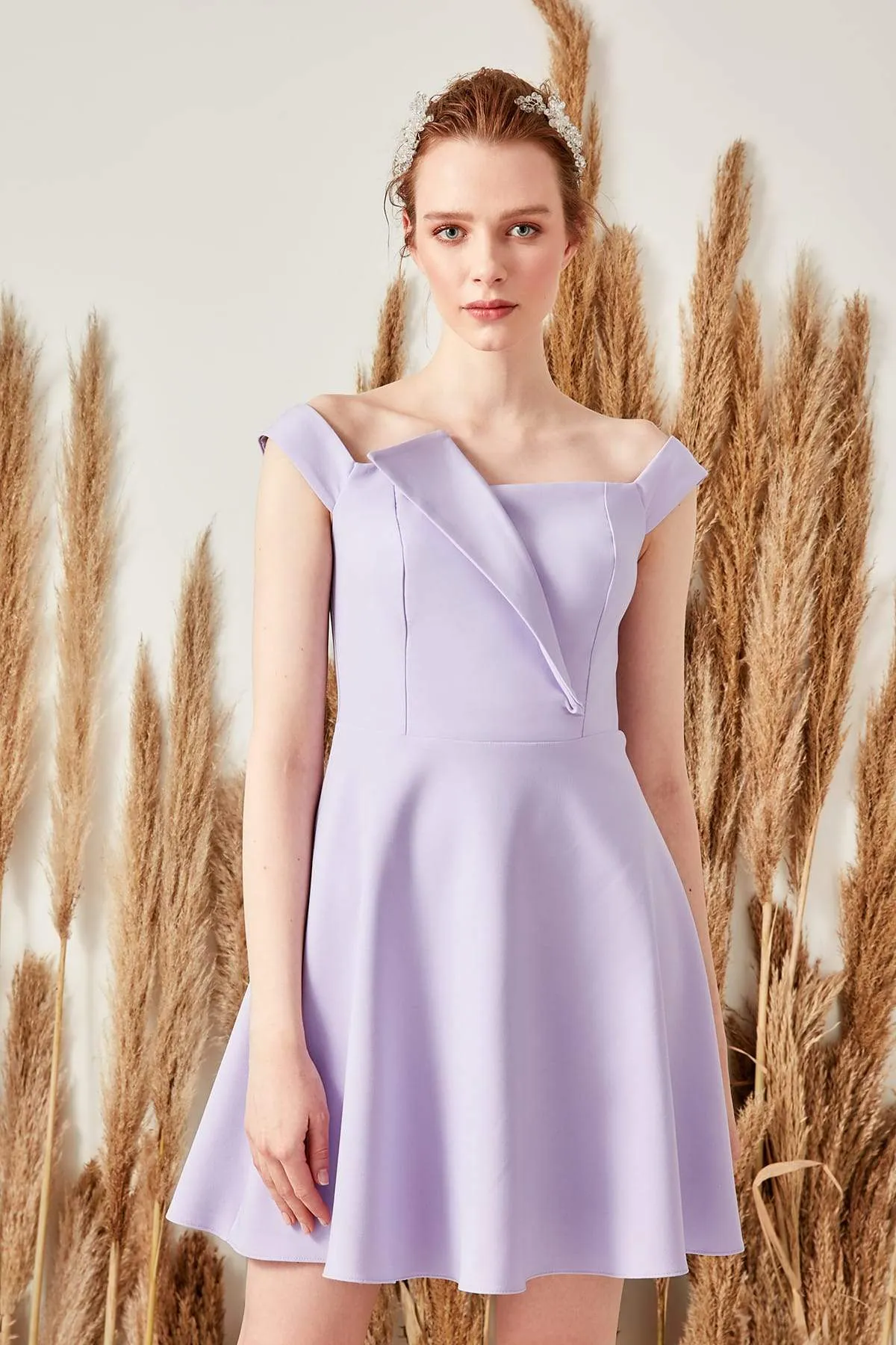 11680 Lilac Skater Mini Dress