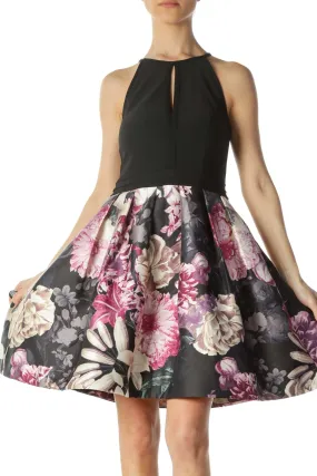 Black Floral Cocktail Dress