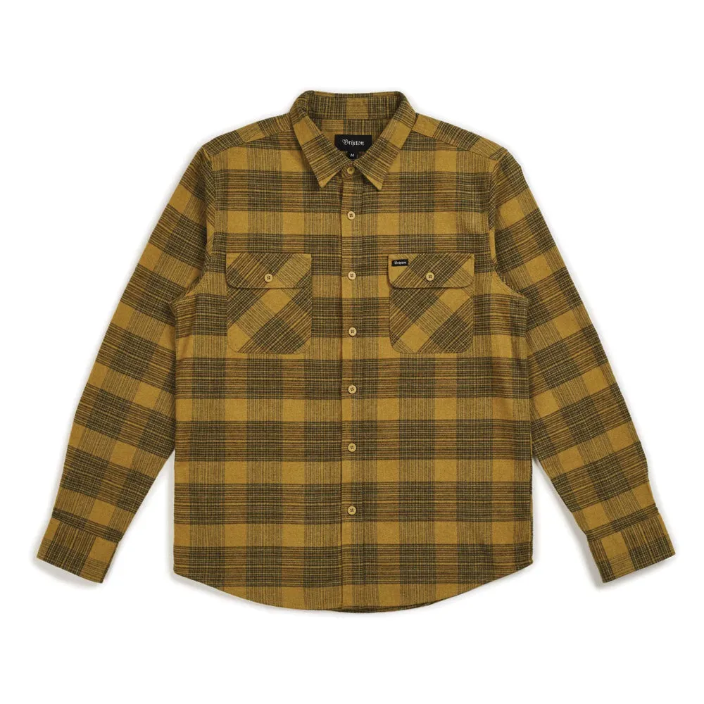 Brixton Bowery Flannel Long Sleeve Shirt Avocado