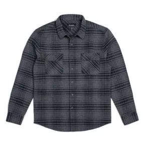 Brixton Bowery Flannel L/S Shirt Black Heather