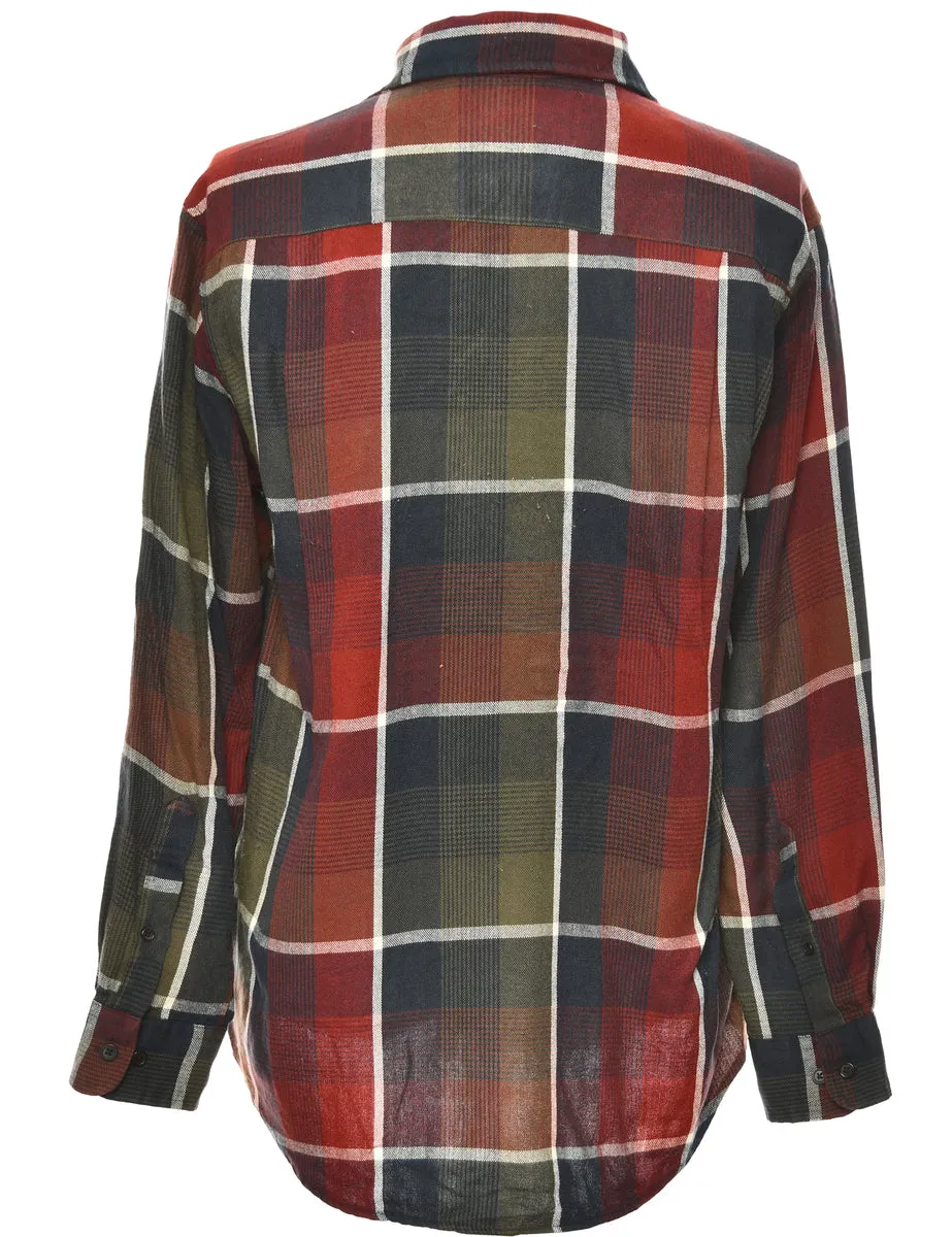 Checked Multi Colour Flannel Shirt - M