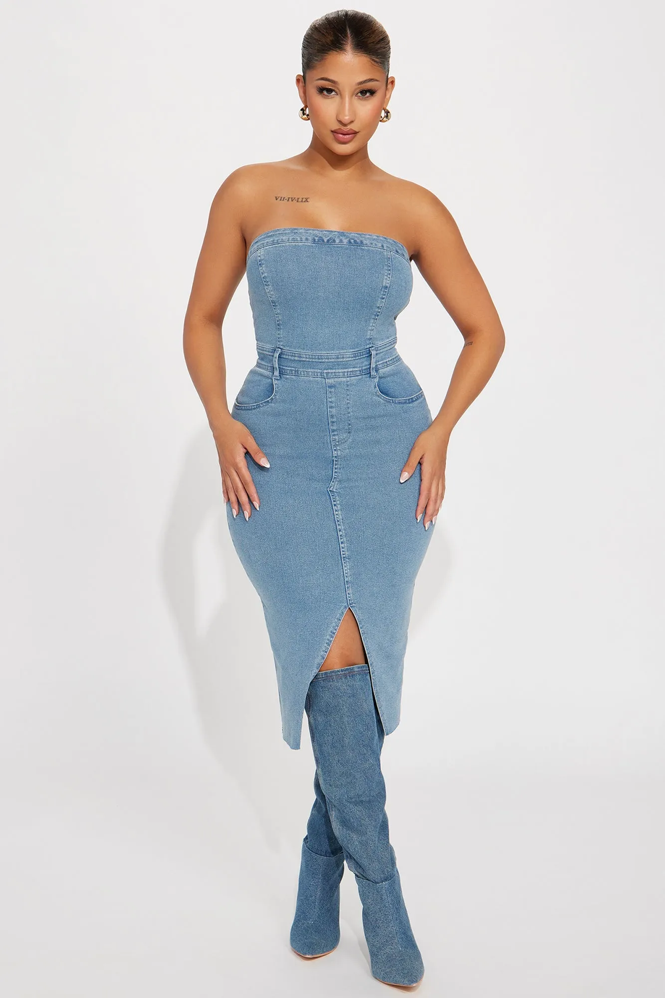 Denim Midi Dress