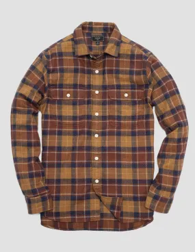 Ellsworth Jaspé Flannel Shirt in Sepia Plaid