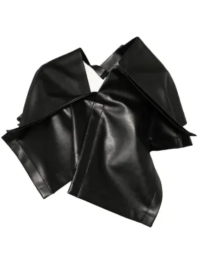 Faux Leather Dimensional Jacket