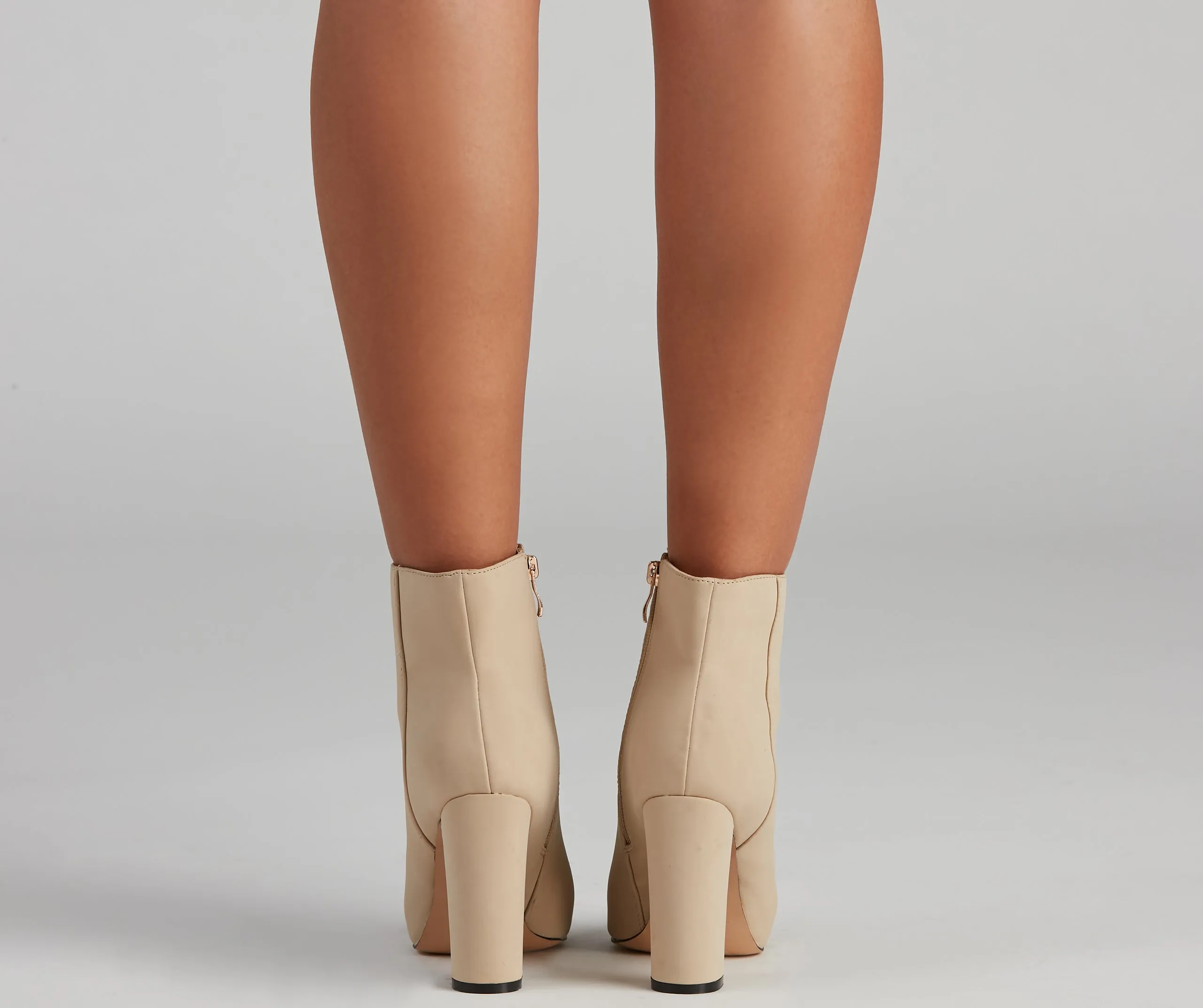 Go Getter Nubuck Block Heel Booties