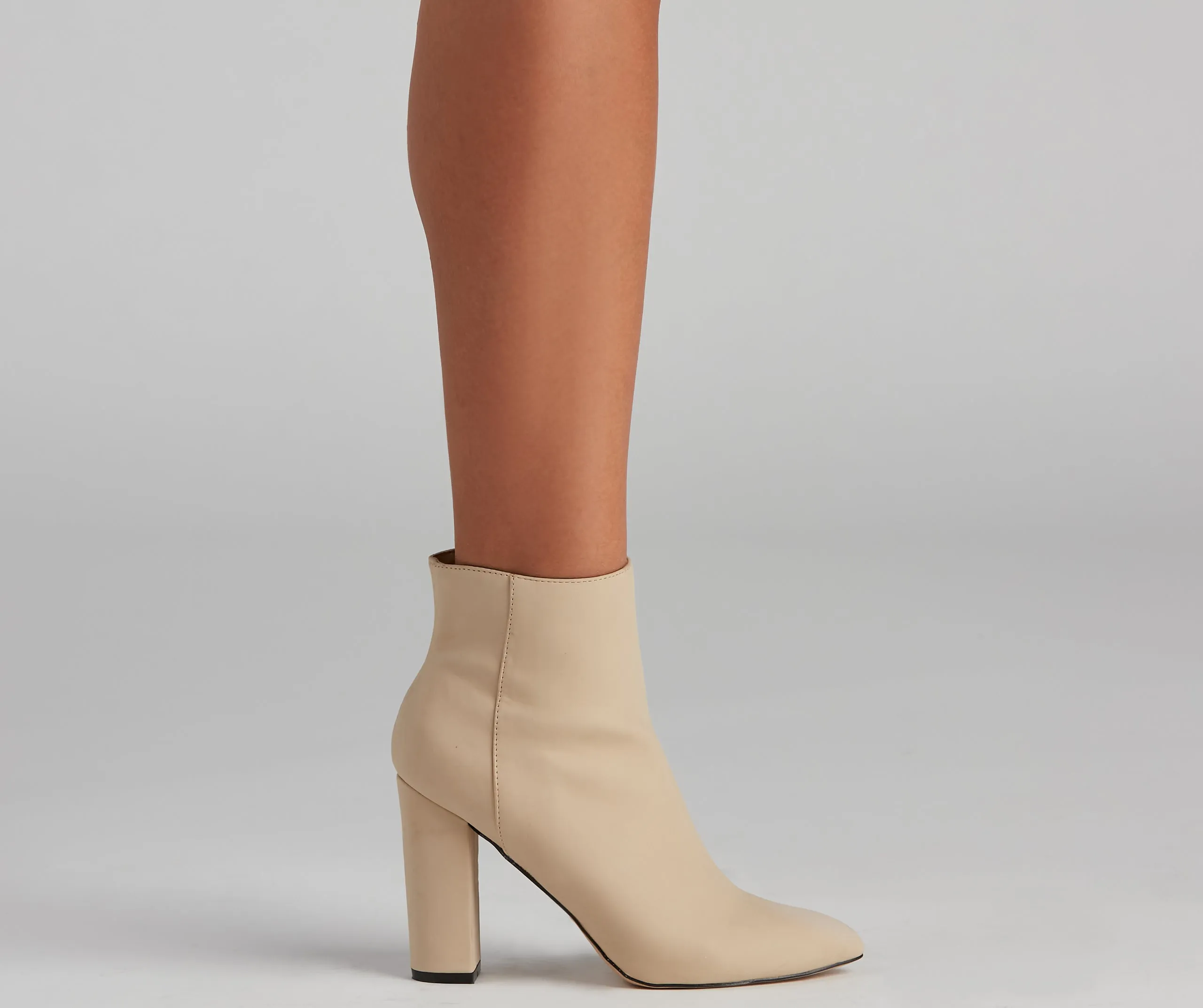 Go Getter Nubuck Block Heel Booties