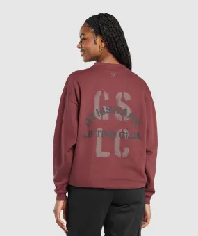 Gymshark Built Oversized Sweatshirt - Washed Burgundy