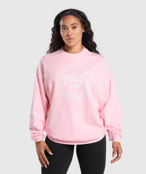 Gymshark GSLC Weight Graphic Sweater - Dolly Pink