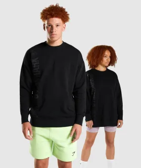 Gymshark Reset Unisex Crew Sweatshirt - Black