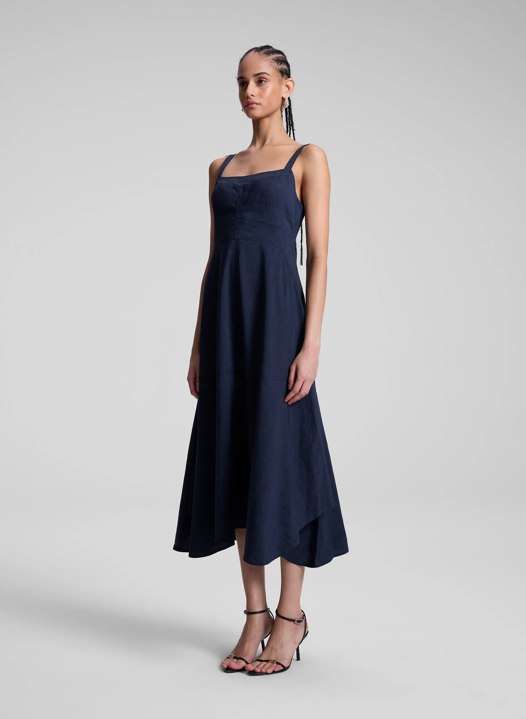 Harlow Linen Midi Dress