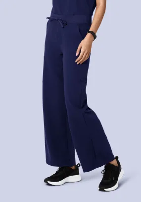 High Waisted Wide Leg Navy