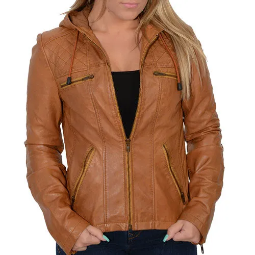 Milwaukee Leather SFL2810 Women's Cognac Scuba Style Fashion Leather