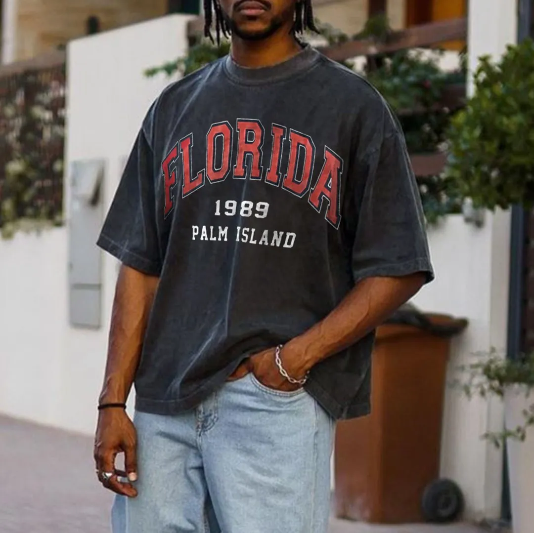 Retro Oversized FLORIDA  T-Shirt