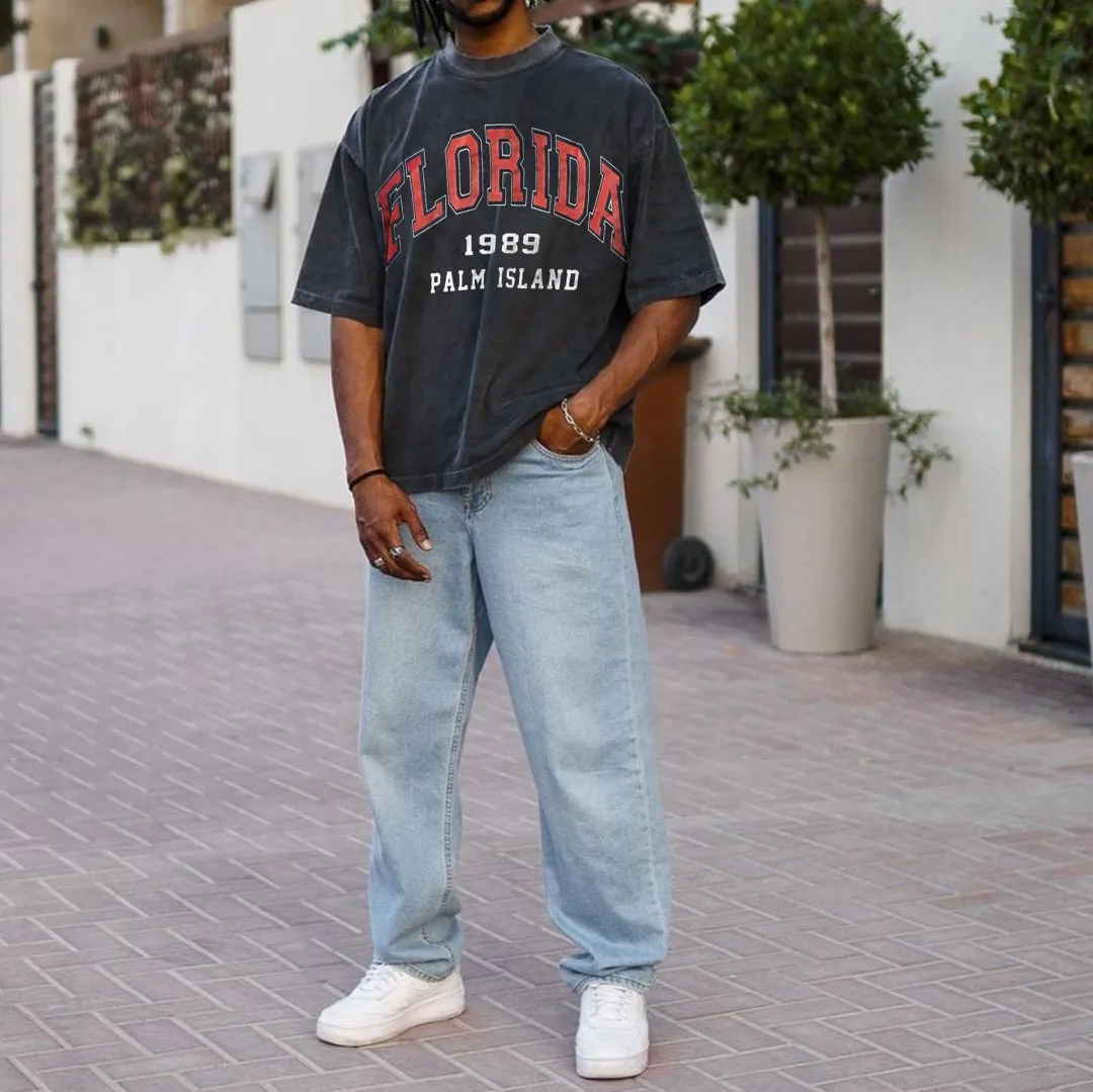 Retro Oversized FLORIDA  T-Shirt