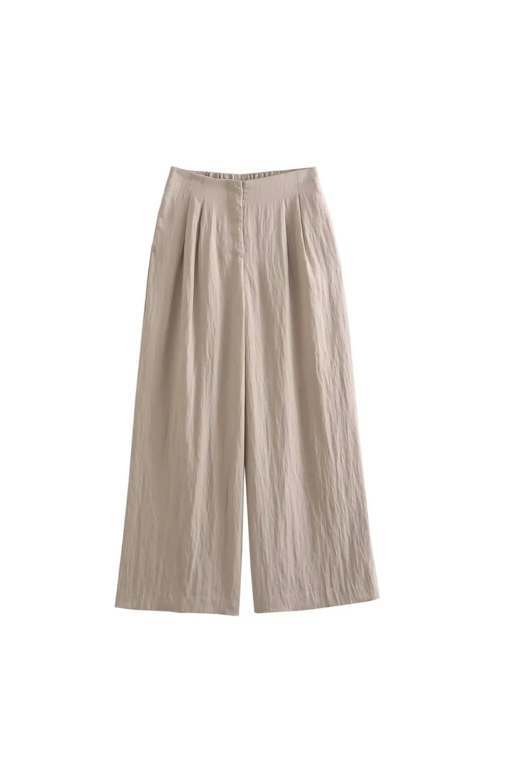 'Scarlett' High-Waisted Drapey Pleated Pants (2 Color)