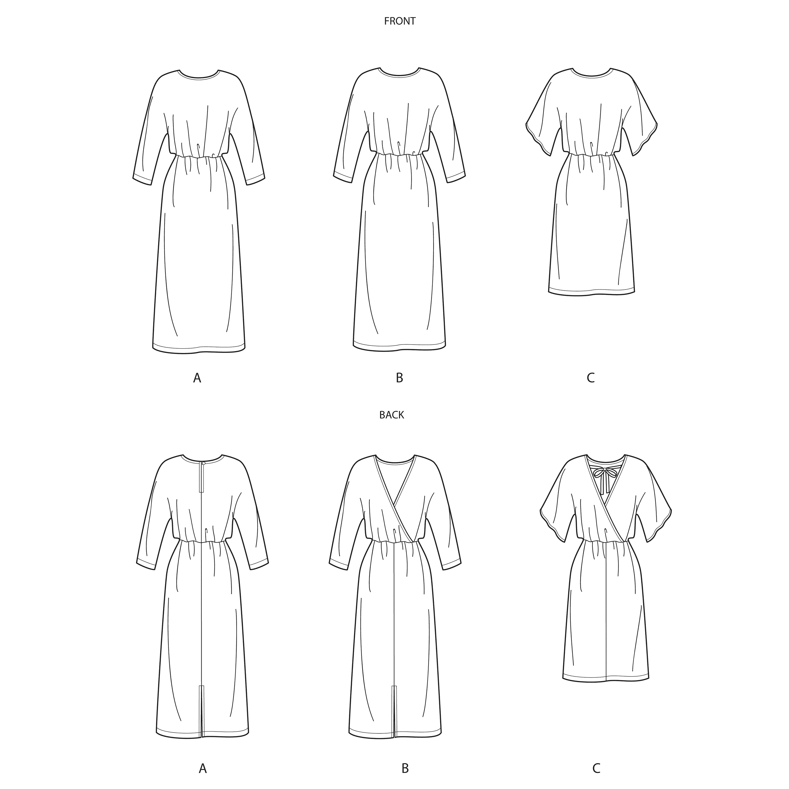 Simplicity Sewing Pattern 9010 Dresses with Length Variation