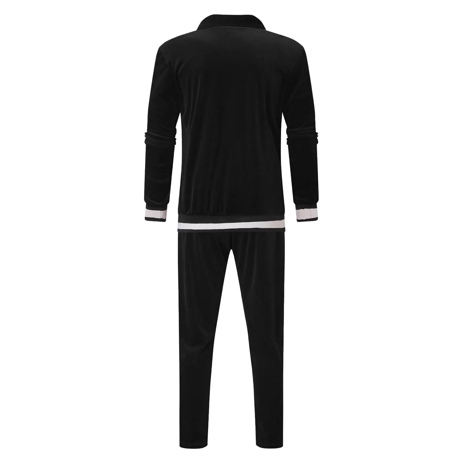 Velour Tracksuit Mens,2023 Men'S Velour Tracksuit 2 Pieces Winter Warm Full Zip up Jacket Sweatpants Fitness Sportswear Sweatsuit Jogger Sets