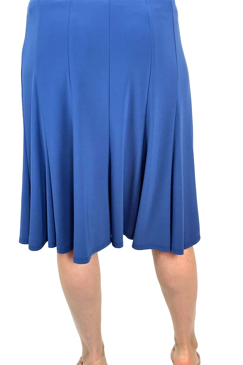 Women's Skirts On Sale Denim Blue Quality Stretch fabric Flattering Comfort Fit Now On sale Made In Canada Yvonne Marie Boutiques