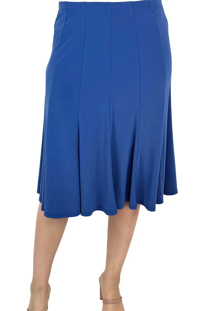 Women's Skirts On Sale Denim Blue Quality Stretch fabric Flattering Comfort Fit Now On sale Made In Canada Yvonne Marie Boutiques