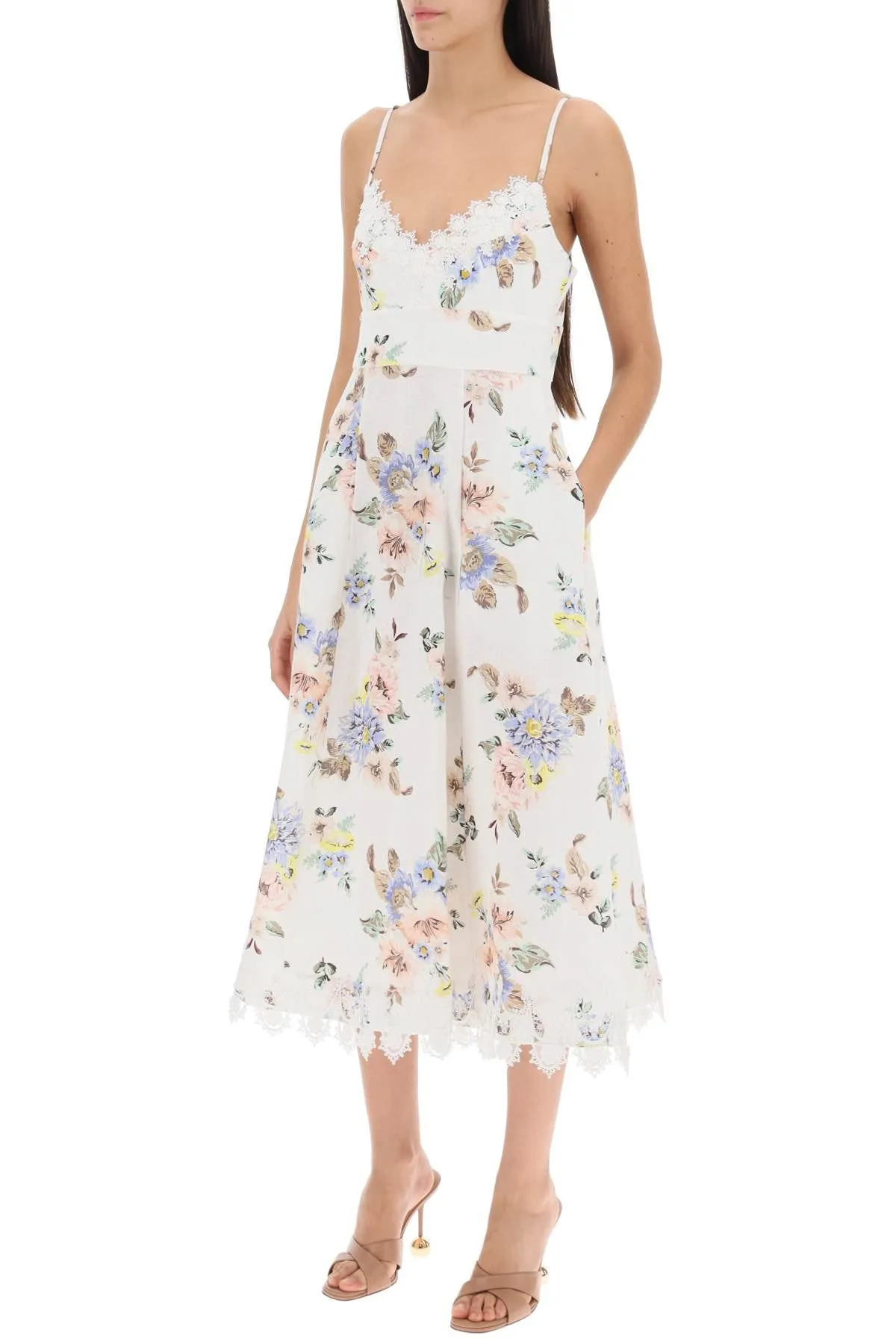 Zimmermann applique linen picnic dress